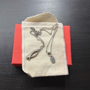 Retired James Avery Ichthus Fish Necklace Rare